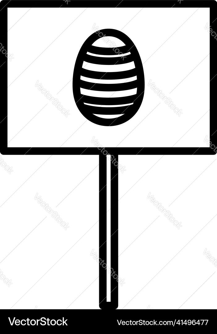 Easter pointer with egg icon Vector Image