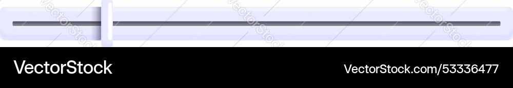 Minimalist loading bar with slider at minimum Minimalist loading bar with slider at minimum vector image