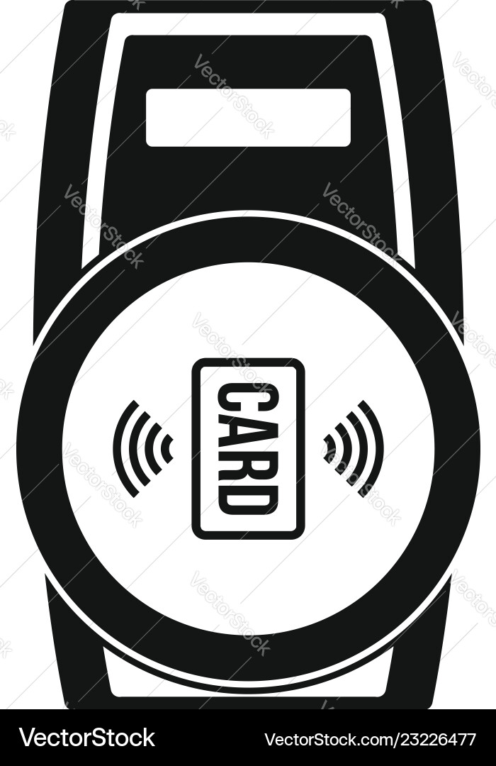 Nfc payment device icon simple style Nfc payment device icon simple style vector image