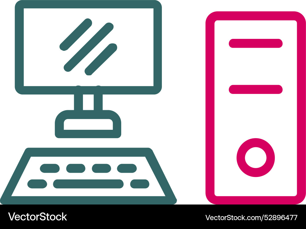 Personal computer icon design Vector Image