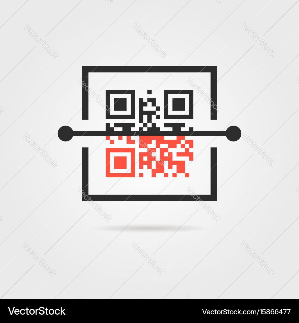 QR Code Scan Icon vector image