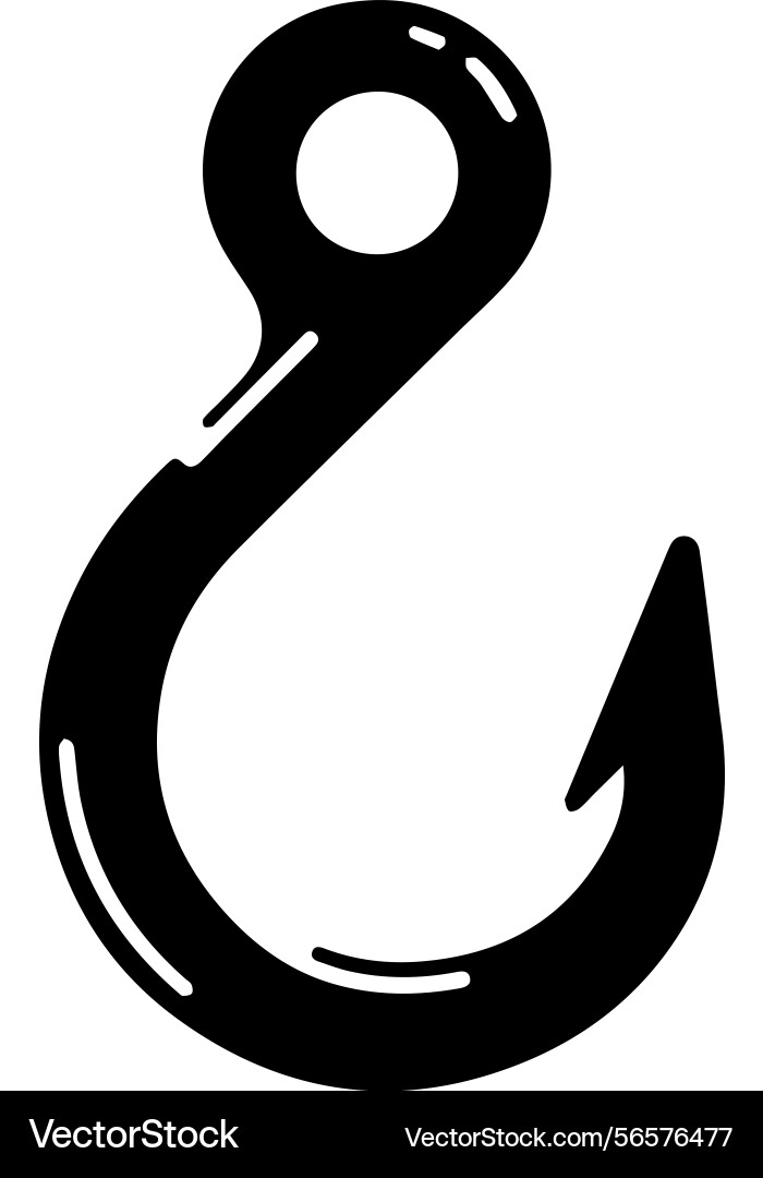 Simple icon of a hooks logo design Simple icon of a hooks logo design Vector Image