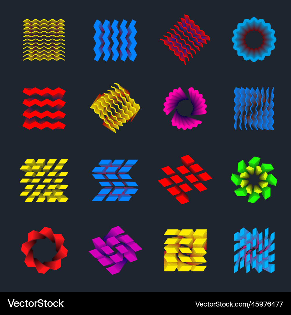 Tag with bright gradient design zigzag Tag with bright gradient design zigzag vector image