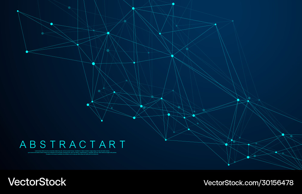 Abstract digital network connection structure vector image