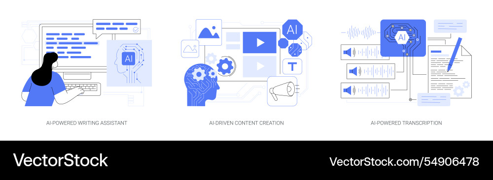 Ai-enhanced content creation tools abstract Ai-enhanced content creation tools abstract vector image