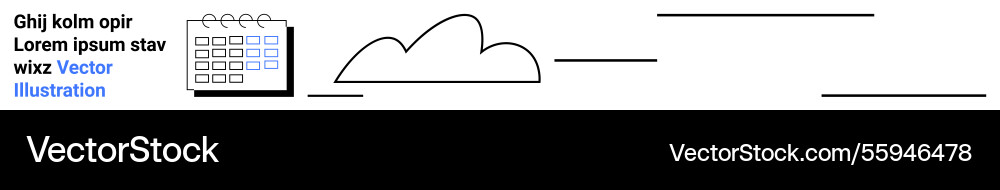 Cloud data integration connecting calendar Vector Image
