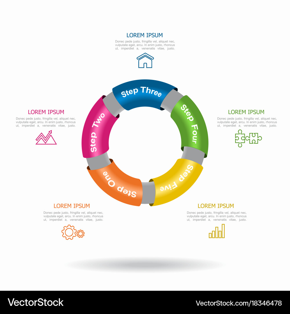 Infographic template can be used for workflow vector image