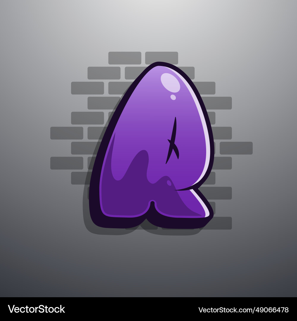 Letter r graffiti alphabet bubble – Royalty-Free Vector | VectorStock, image size:1000x1080