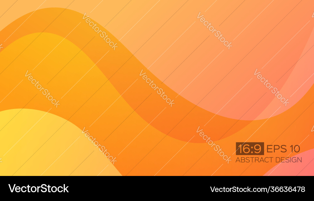 Orange abstract gradient background with soft vector image