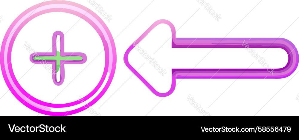 Add & Return Icon Vector Image