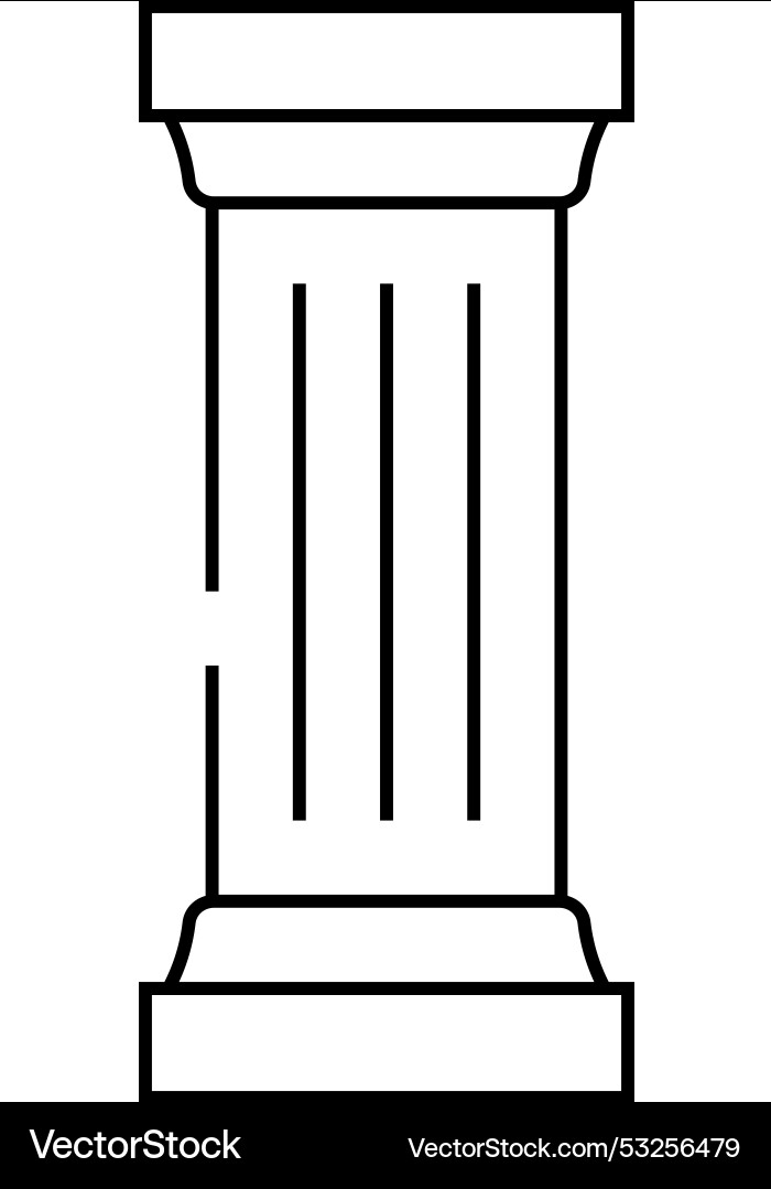 Columns and posts line icon Columns and posts line icon Vector Image