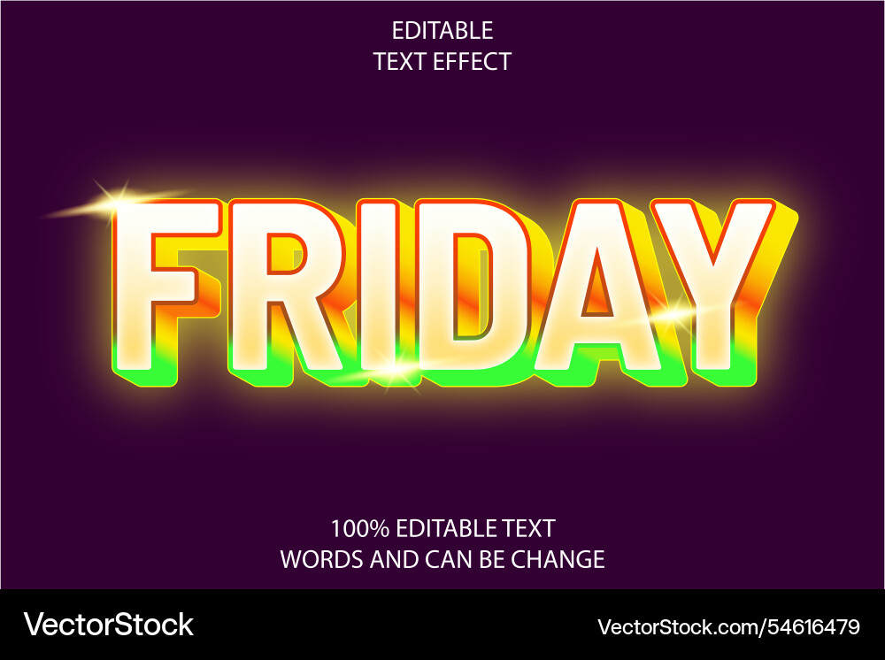 Editable text effect 3d emboss neon style Editable text effect 3d emboss neon style vector image