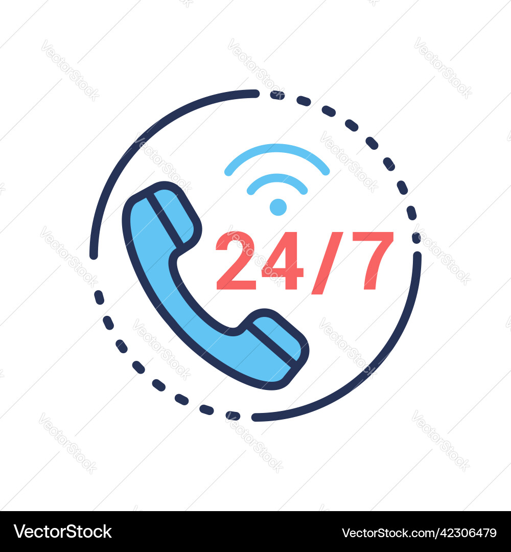 Support service - line design single Support service - line design single vector image