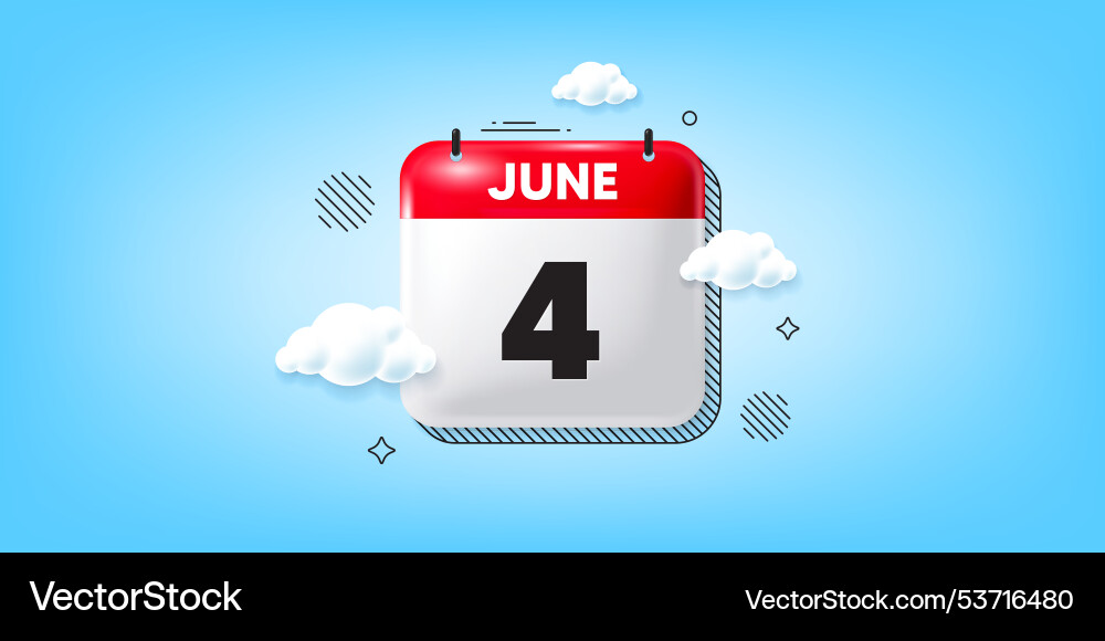 4th day of the month icon event schedule date vector image