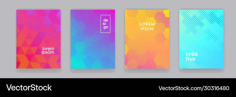 Abstract Color Gradient Patterns vector image