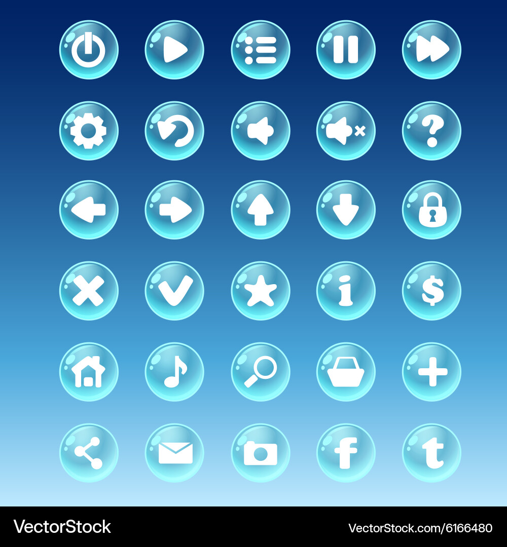 Big kit of buttons with different images vector image