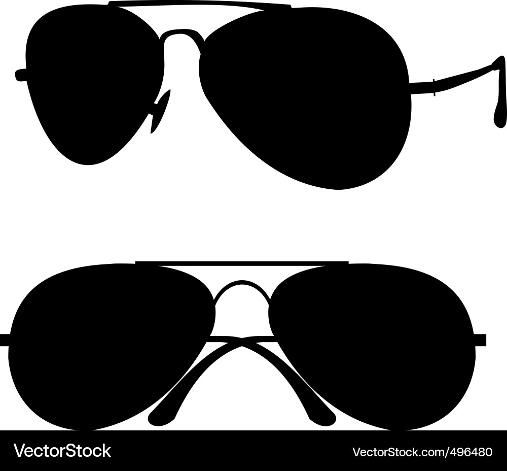 Elegant Metal Sunglasses Vector Image
