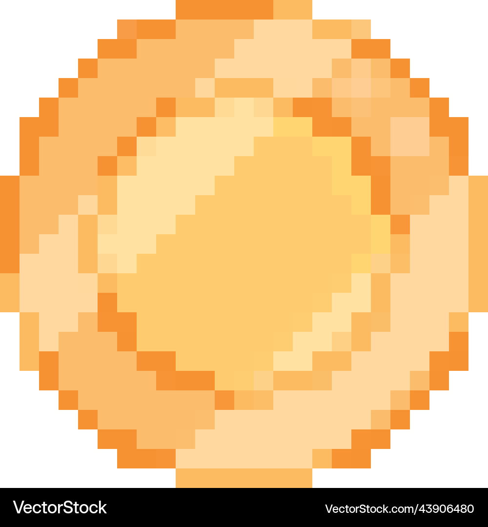 Gold coin pixel art Royalty Free Vector Image - VectorStock