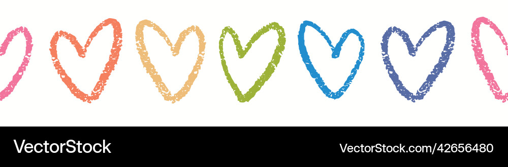 Heart background border seamless repeat Heart background border seamless repeat vector image