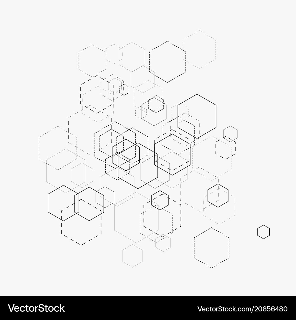 Hexagonal Geometric Pattern Vector Image