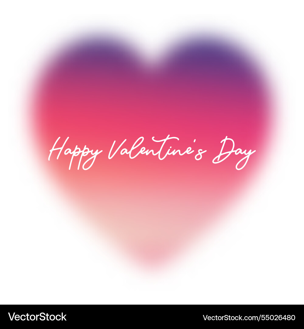 Minimal valentines day background with gradient vector image