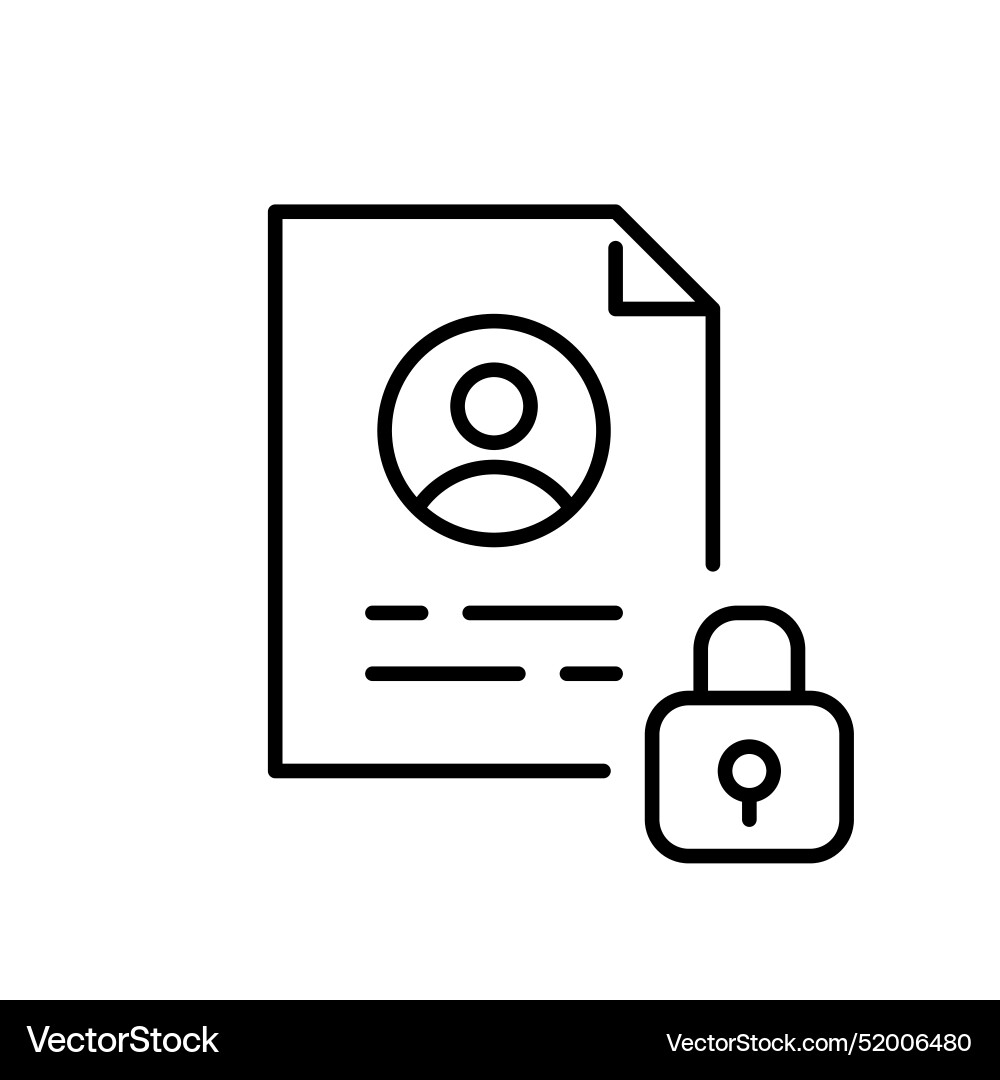 Personal record file and lock secure data storage Personal record file and lock secure data storage vector image