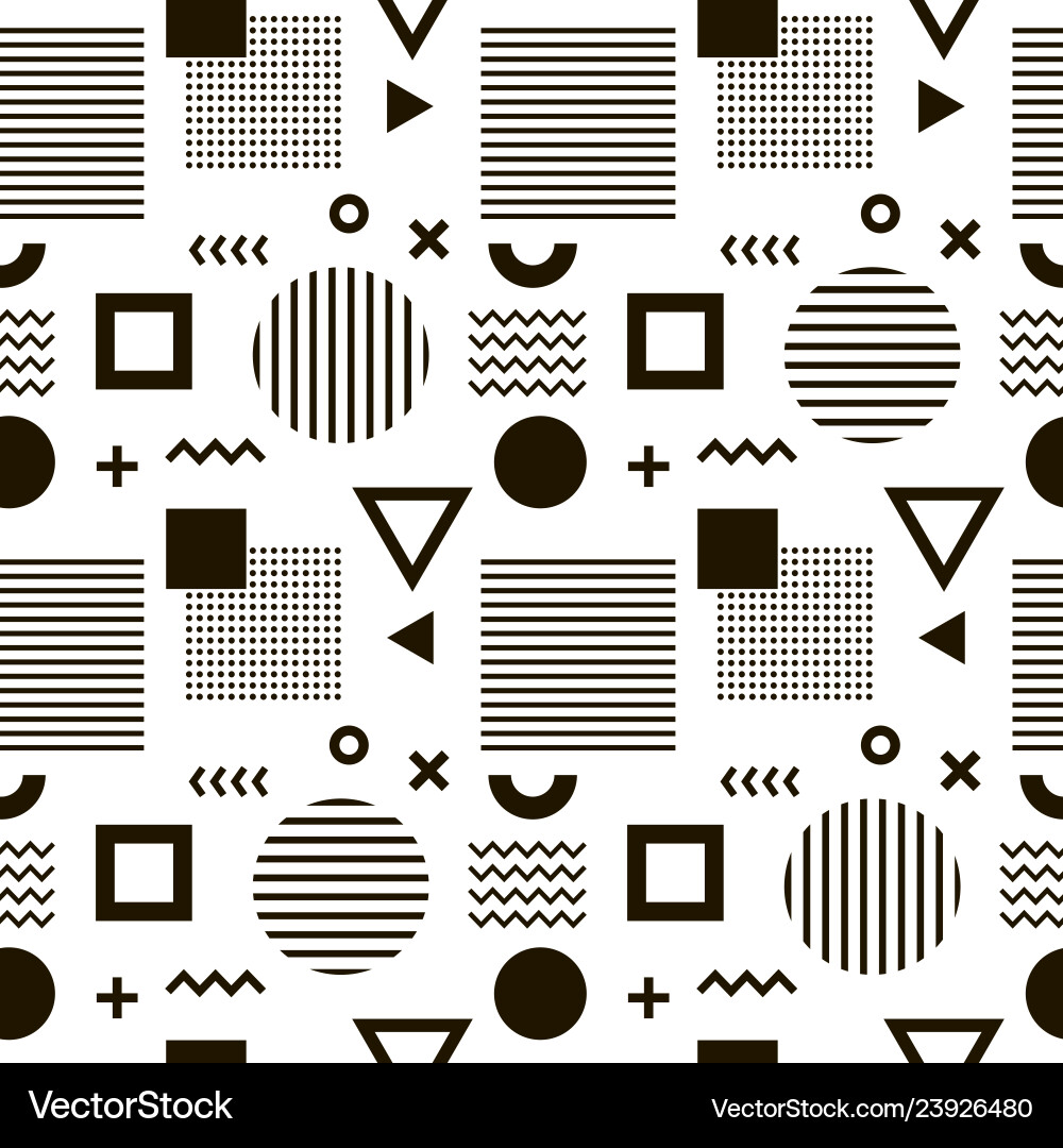 Seamless abstract pattern with black geometric Seamless abstract pattern with black geometric vector image