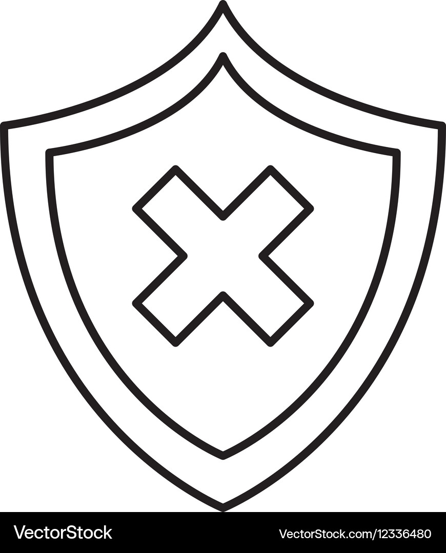 Security shield isolated icon Royalty Free Vector Image
