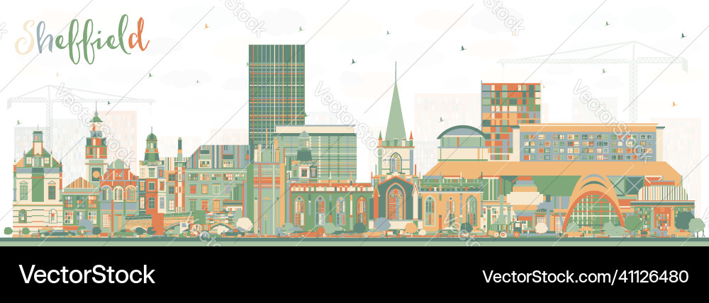 Sheffield City Skyline Vector Image