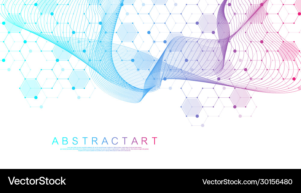 Technology abstract lines and dots connect Vector Image