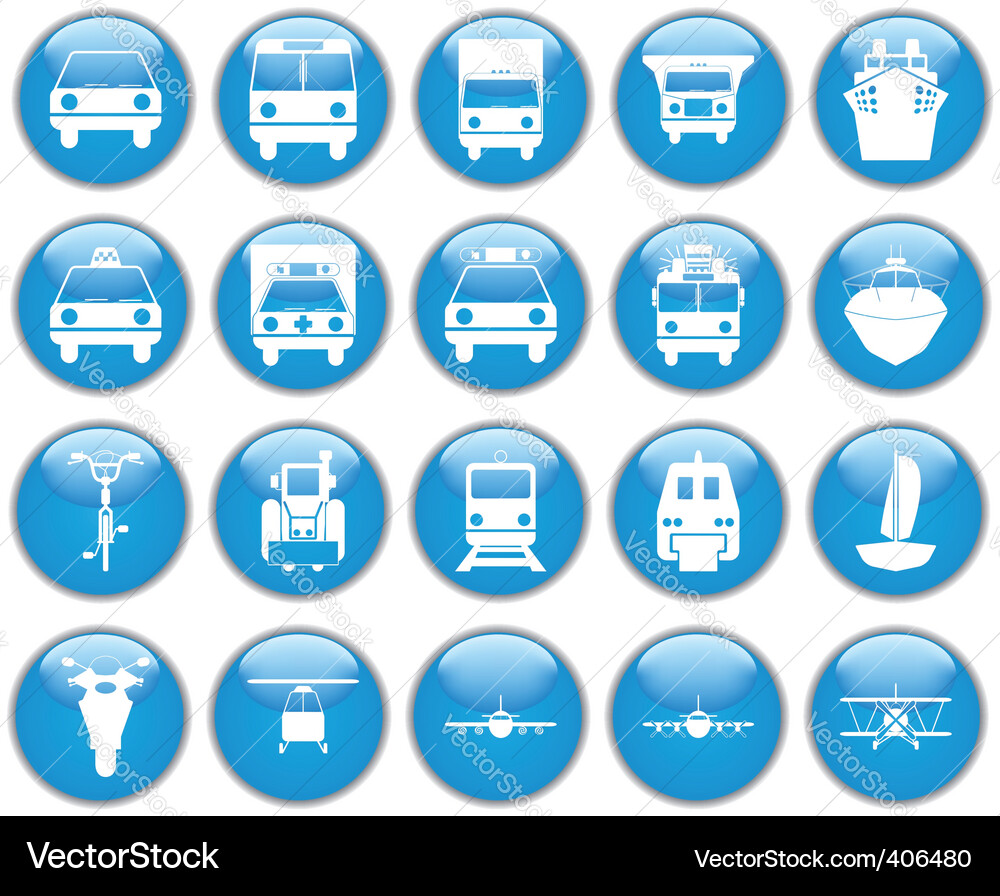 Transportation icons set vector image