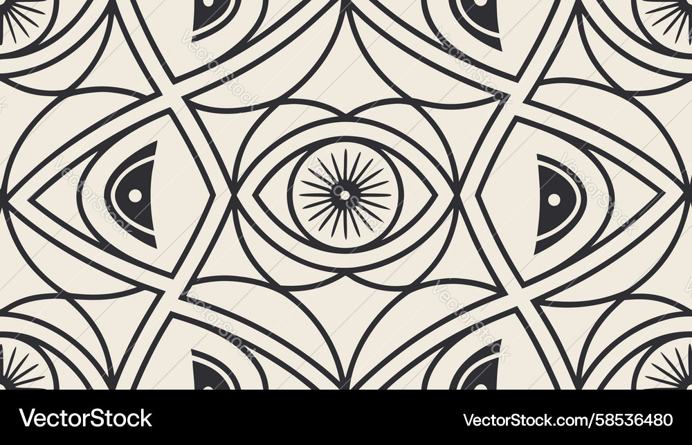 Triangular Eye Motif Pattern Vector Image