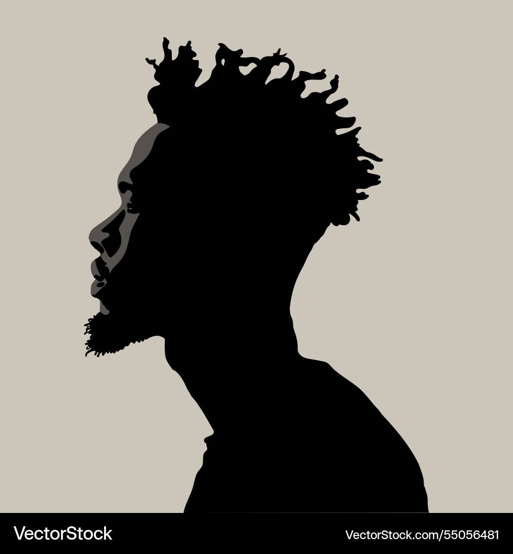 Black man silhouette Vector Images \u0026 Graphics for Commercial Use |  VectorStock, image size:1000x1080