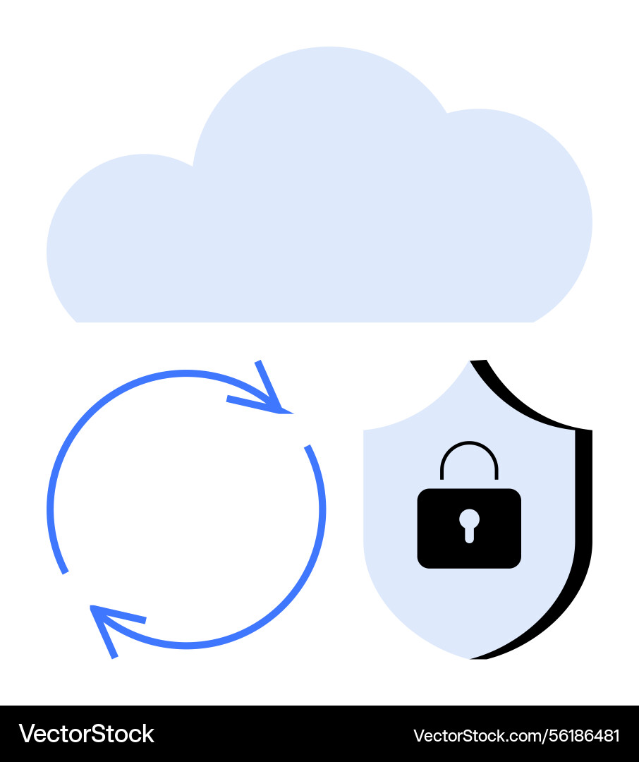 Cloud data security and synchronization Cloud data security and synchronization vector image