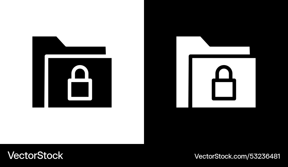 Files and dolders security icon design simple Vector Image
