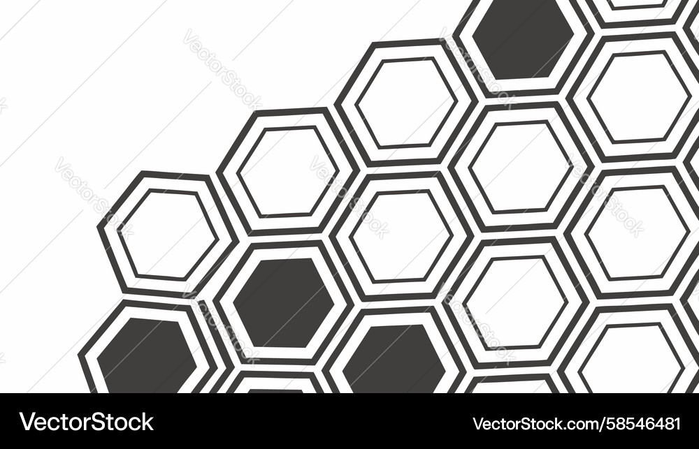 Hexagonal Depth Pattern Vector Image