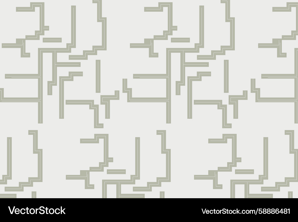 Linear labyrinths grid runner seamless pattern Vector Image