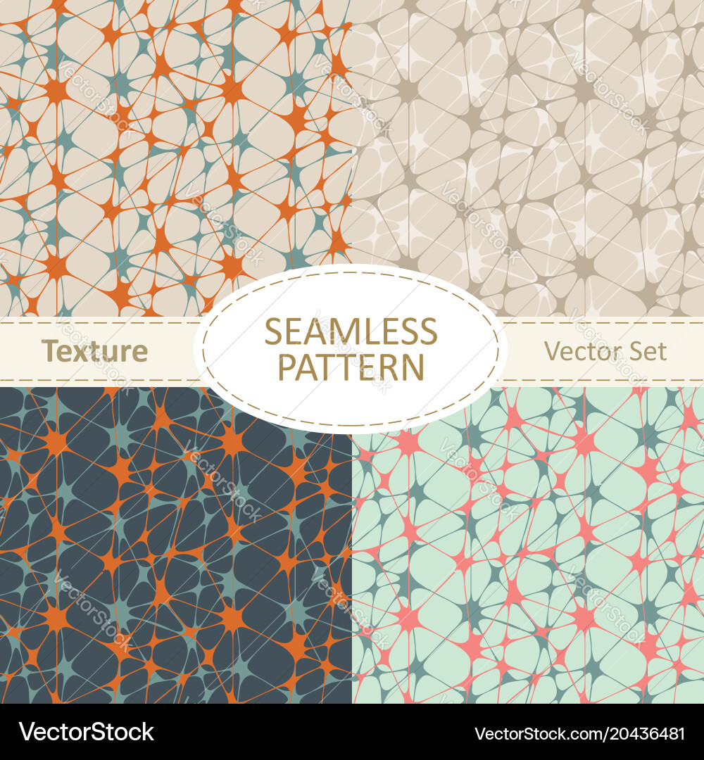 Set of four abstract seamless patterns Vector Image
