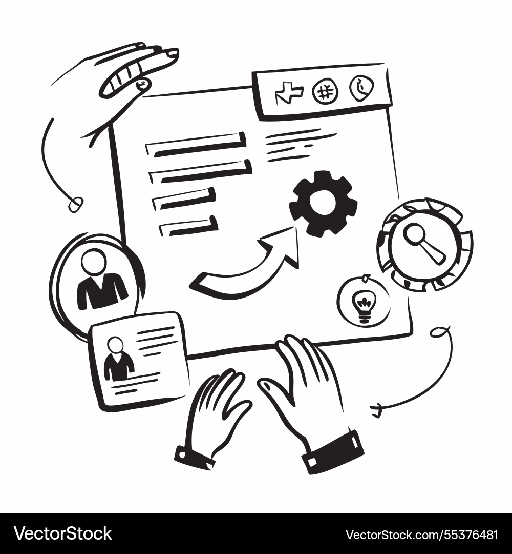 Support center with faq integration concept Vector Image