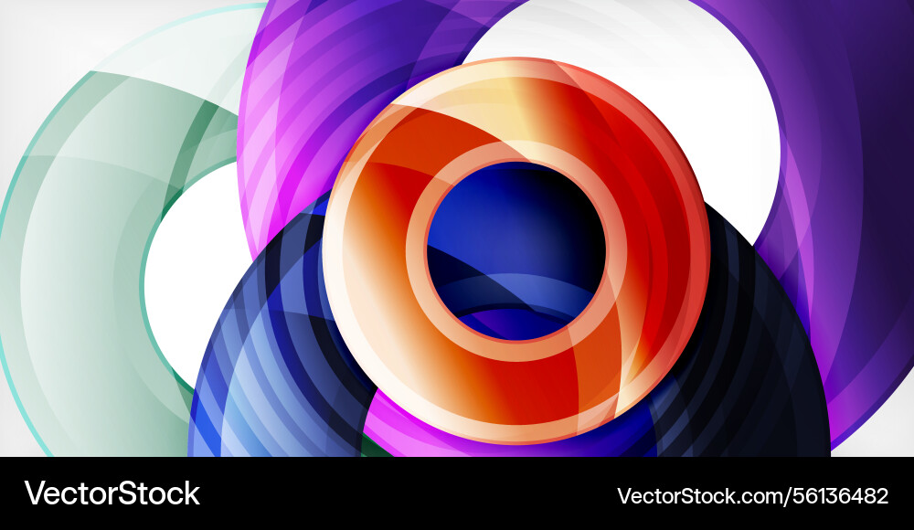 Abstract design featuring overlapping colorful Abstract design featuring overlapping colorful vector image