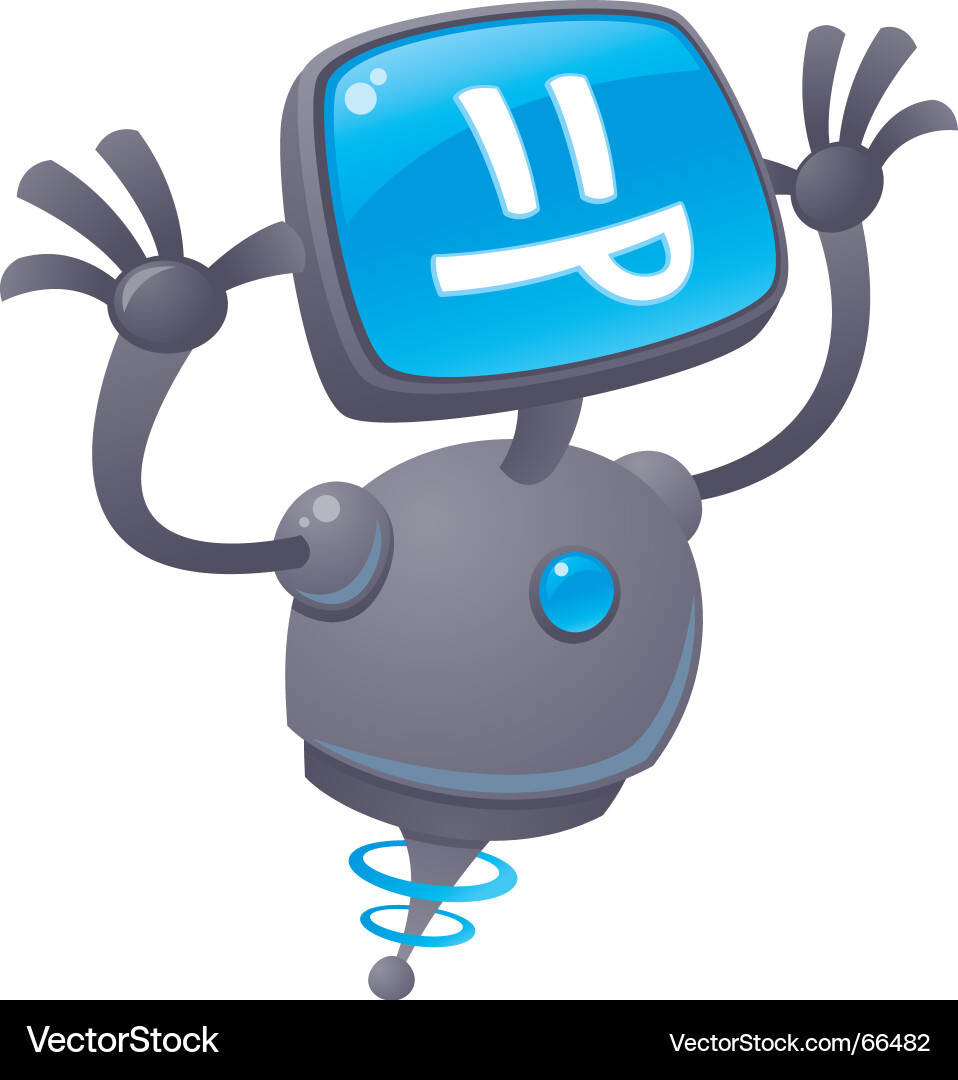 Cute Robot Cartoon vector image