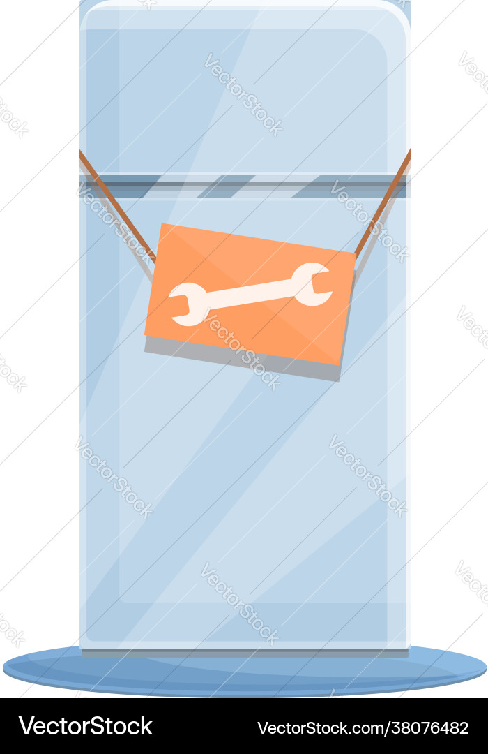 Gebrochener Kühlschrank Reparatur Symbol Cartoon Stil Gebrochener Kühlschrank Reparatur Symbol Cartoon Stil vektorbild