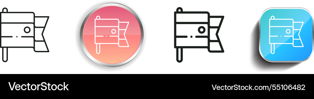 India icon thin linear regular and button style India icon thin linear regular and button style vector image