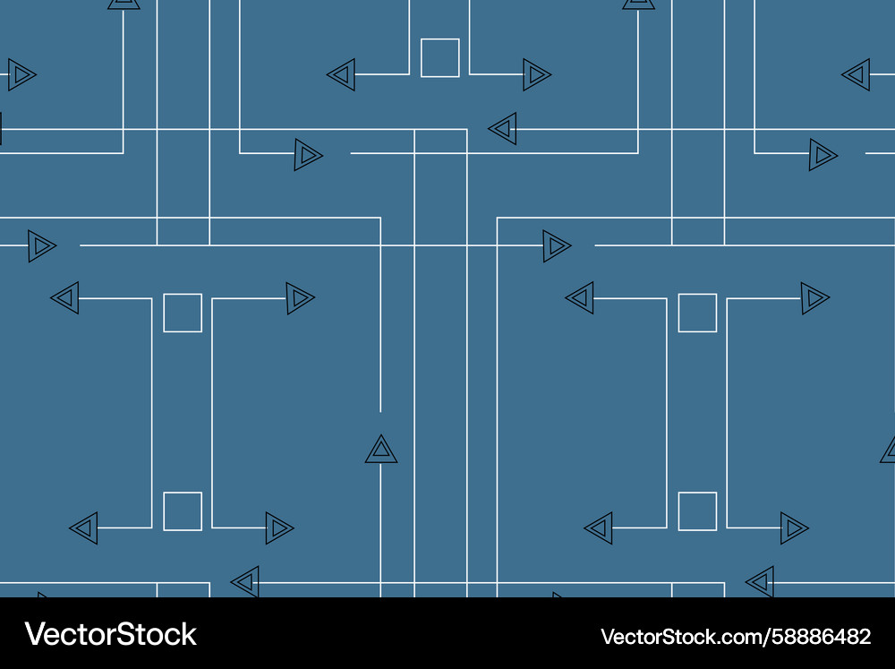 Linear labyrinths grid runner seamless pattern Vector Image