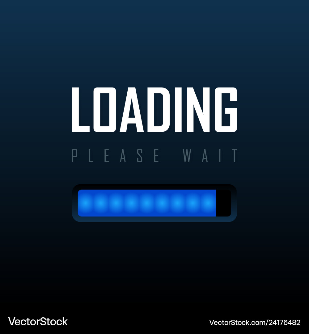 Progress loading bar with lighting concept Progress loading bar with lighting concept Vector Image