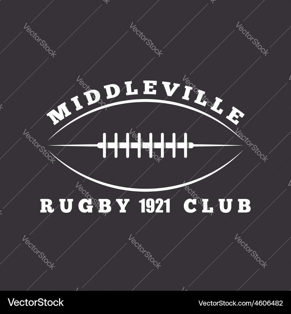 Rugby Ball Club Logo Vorlage vektorbild