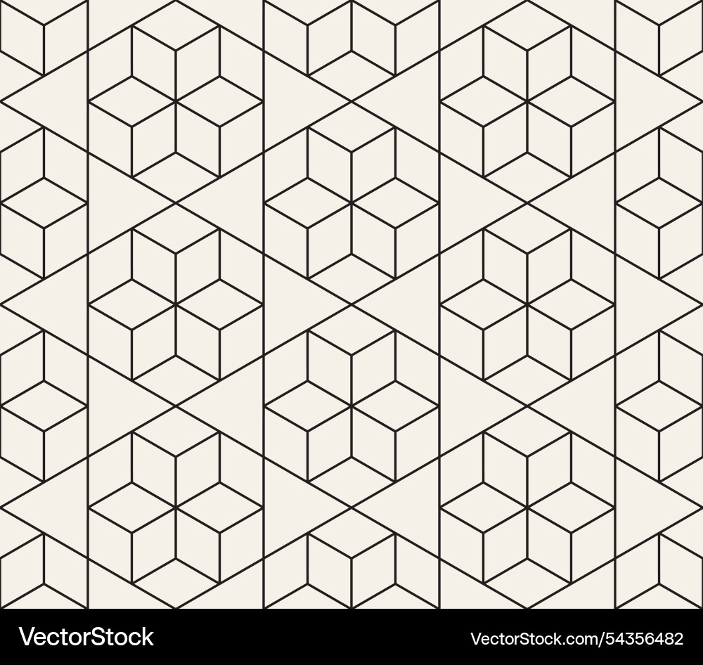 Seamless pattern repeating geometric elements vector image
