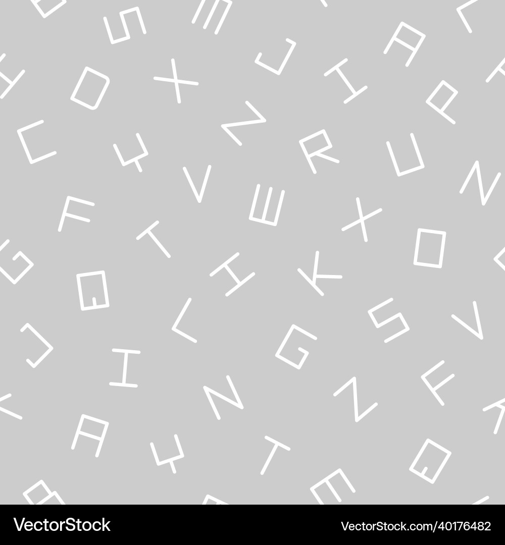 Simple seamless alphabet pattern with latin Simple seamless alphabet pattern with latin vector image