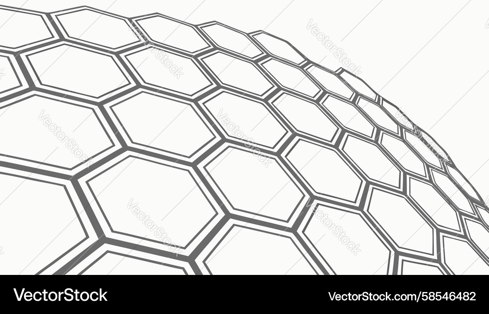 Spherical Hexagonal Pattern Vector Image