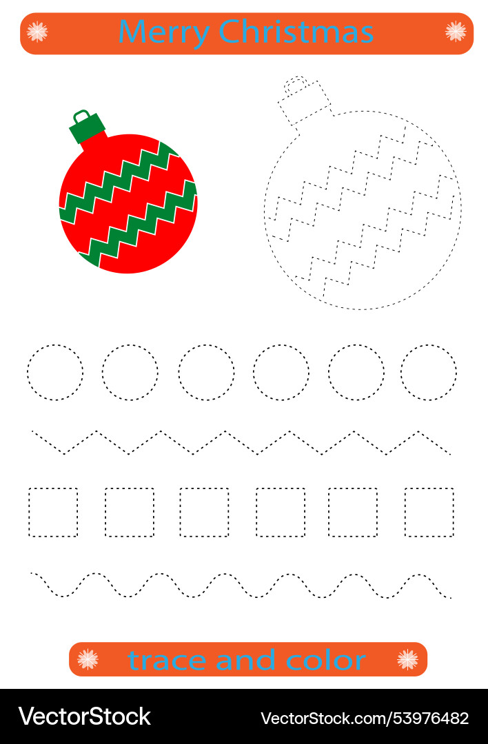 Trace and color tracing lines for children Trace and color tracing lines for children vector image